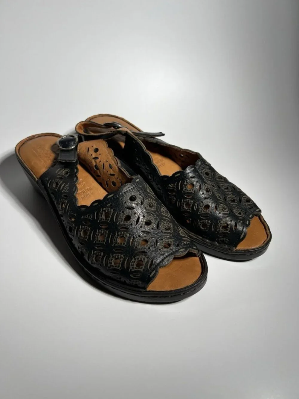 Spring Step Belizana Leather Wedge Sandals Women’s EU 39 Comfort Shoes